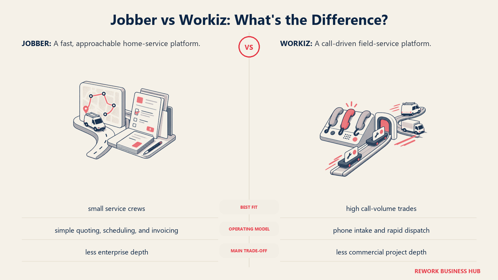 Jobber and Workiz compared through matched operating metaphors for which fits better?