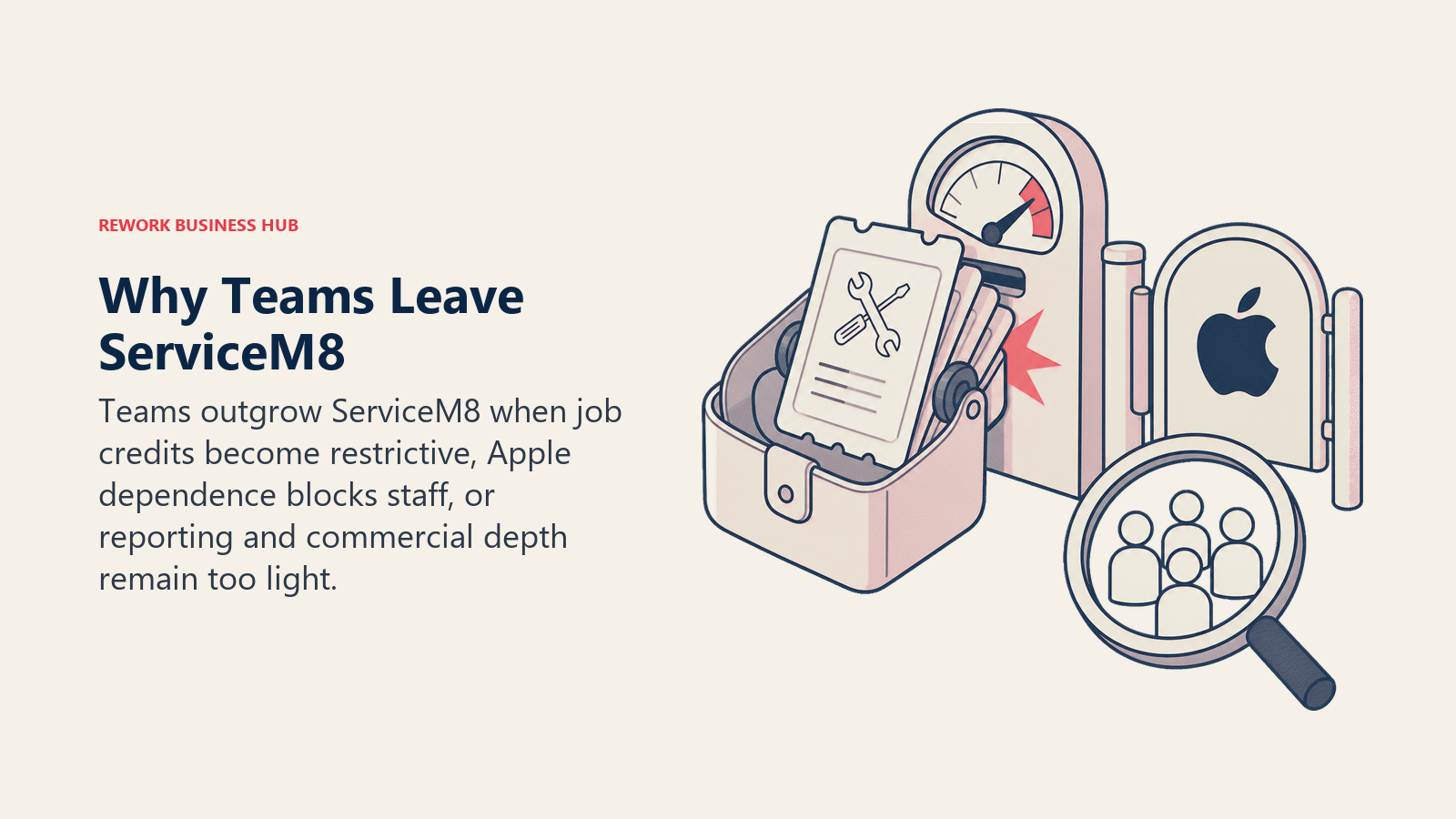 Why teams leave ServiceM8 shown as the main operational constraints blocking growth