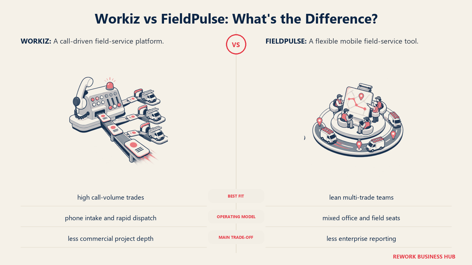 Workiz and FieldPulse compared through matched operating metaphors for which fits better?