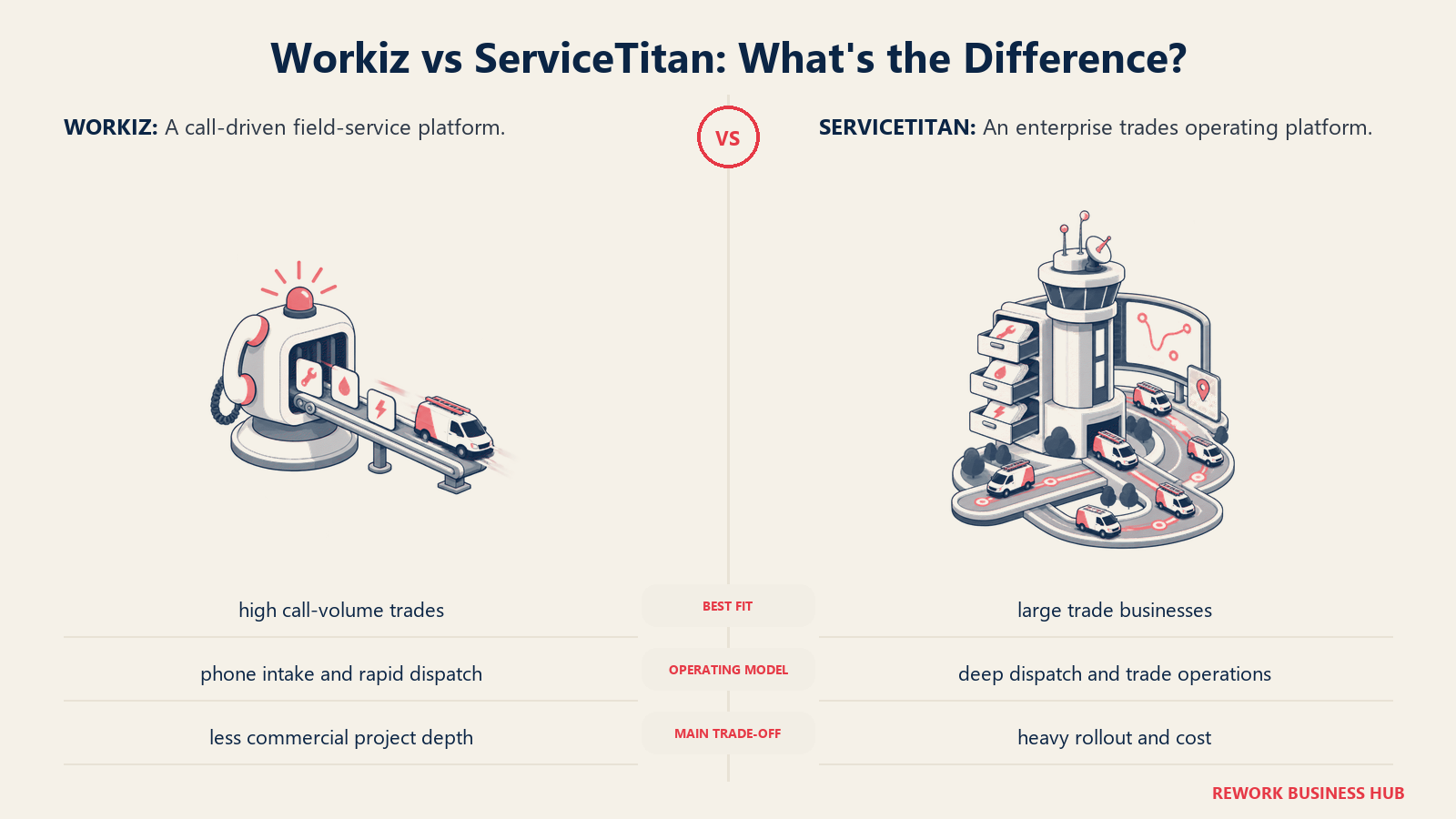 Workiz and ServiceTitan compared through matched operating metaphors for which fits better?