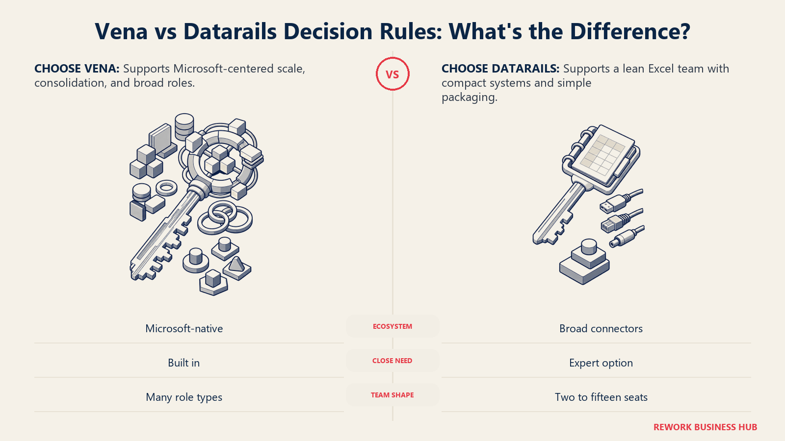 Vena enterprise Microsoft planning key compared with Datarails lean Excel tier key for choosing an FP&A platform