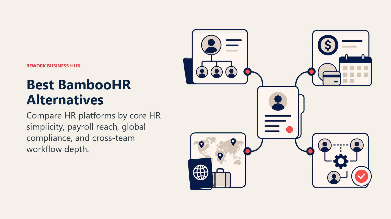 Best BambooHR Alternatives illustrated with branching hub
