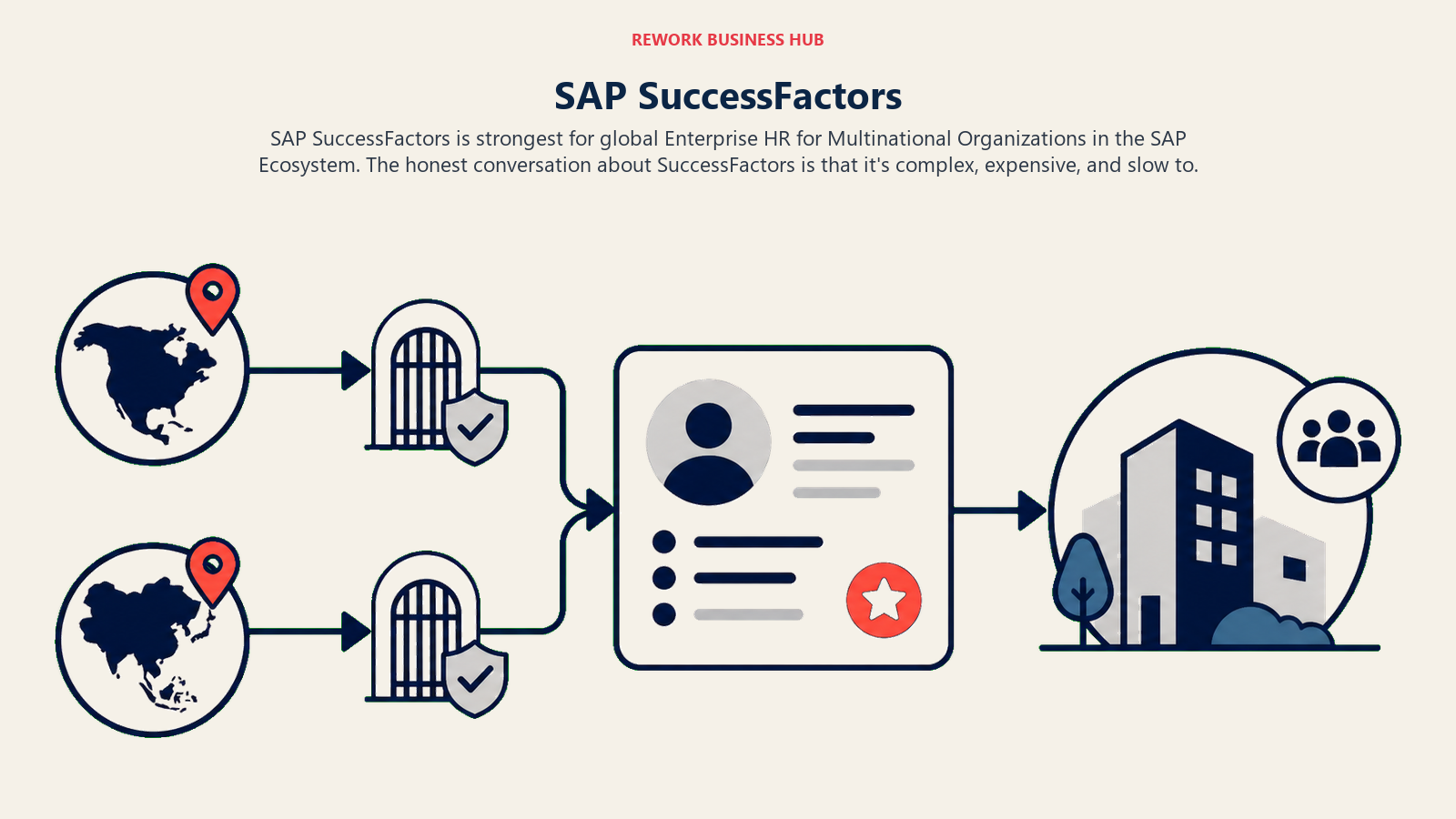 SAP SuccessFactors illustrated with global route