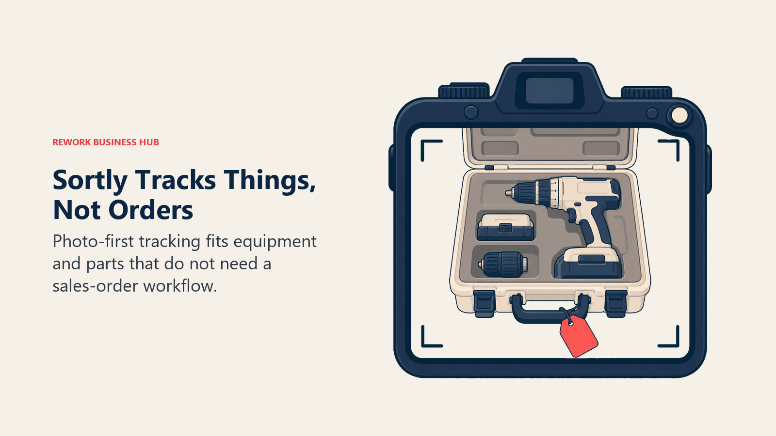Sortly Tracks Things, Not Orders: Photo-first tracking fits equipment and parts that do not need a sales-order workflow.