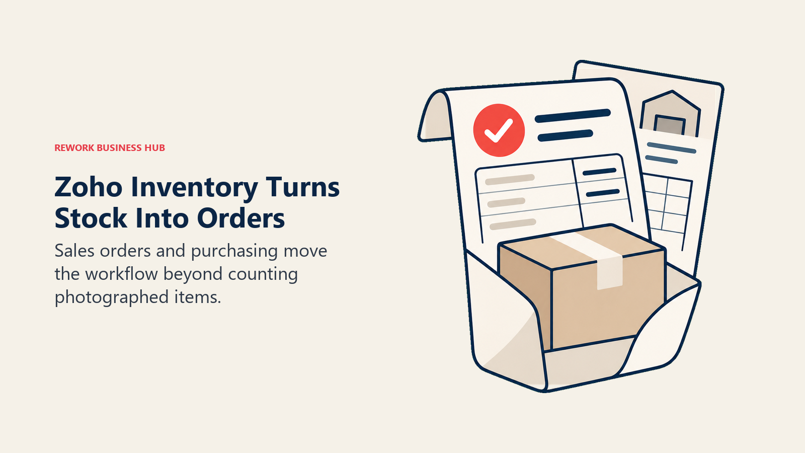 Zoho Inventory Turns Stock Into Orders: Sales orders and purchasing move the workflow beyond counting photographed items.