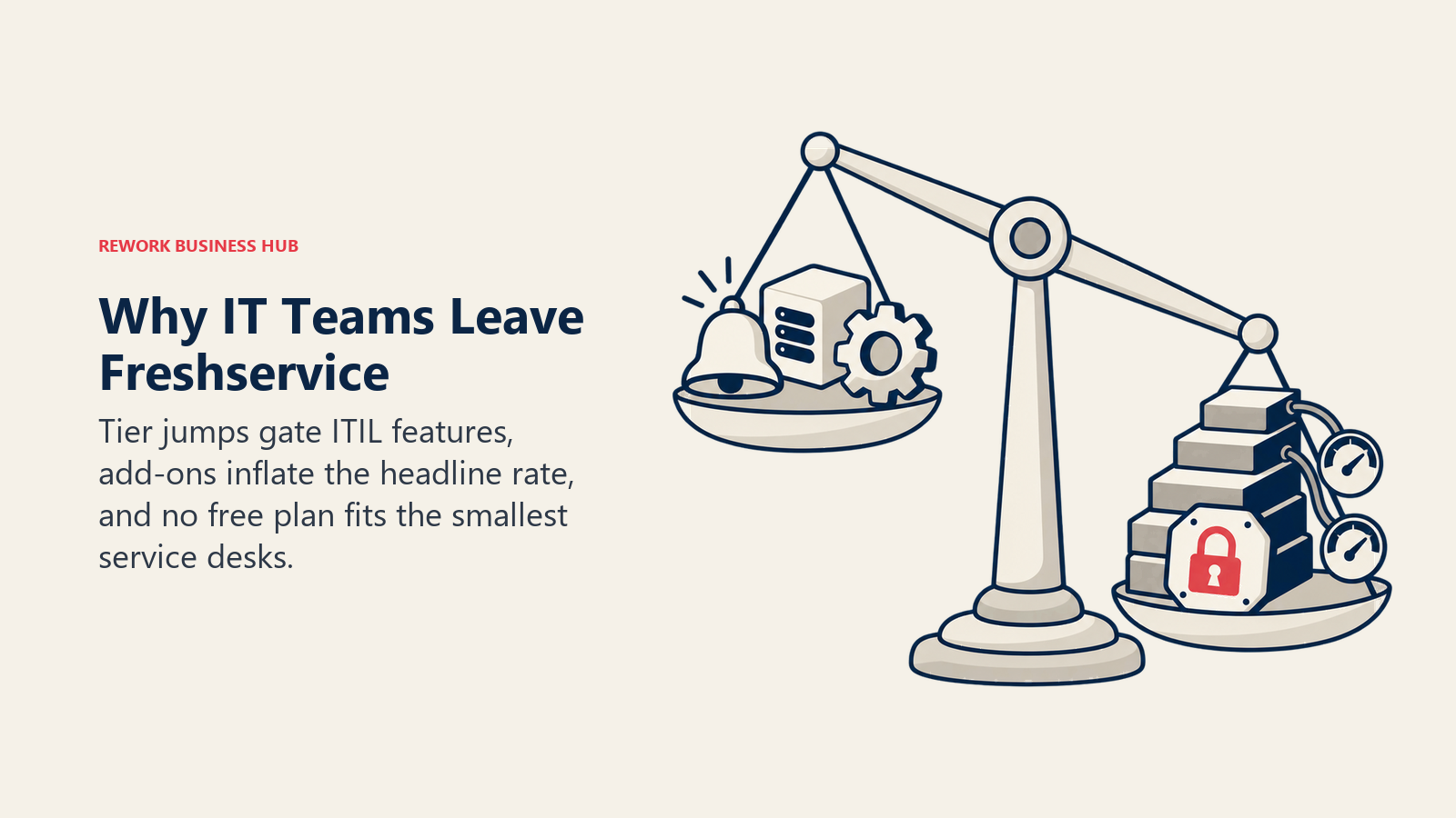 Why IT teams leave Freshservice shown as tier jumps, add-on costs, and a locked free entry