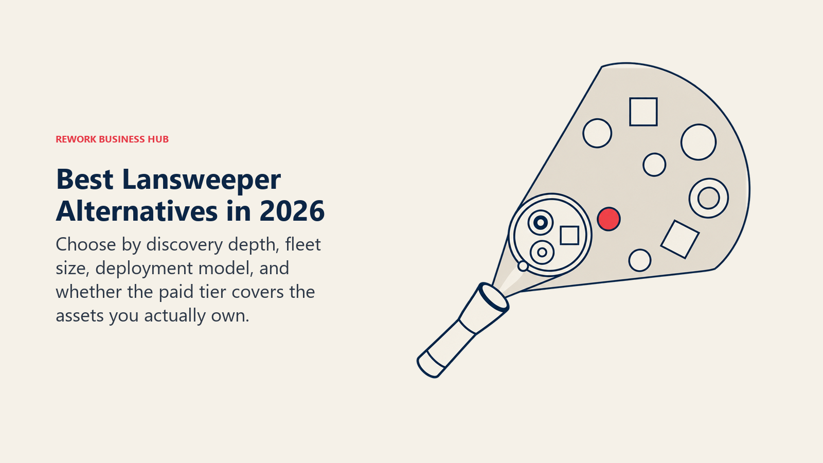 Best Lansweeper alternatives shown as a discovery lens revealing a larger IT estate than a narrow licensed-detail window