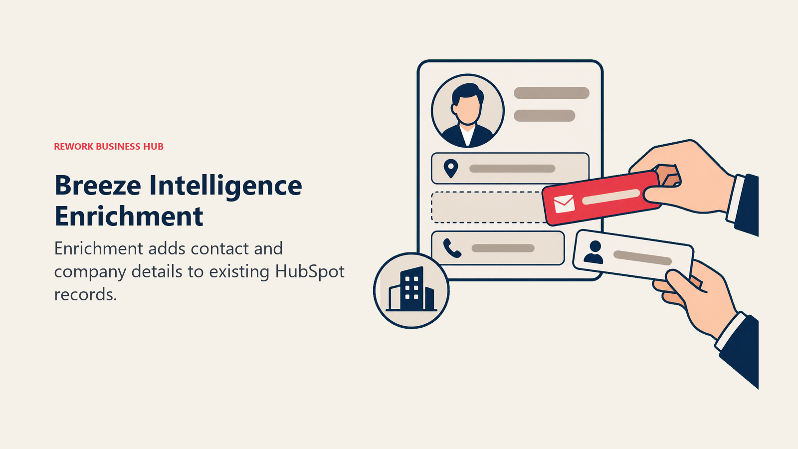 Contact details are added to an existing record to illustrate Breeze Intelligence enrichment.