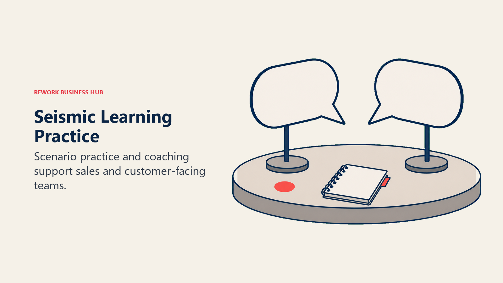 Seismic learning practice represented by two conversation prompts and a coaching notebook