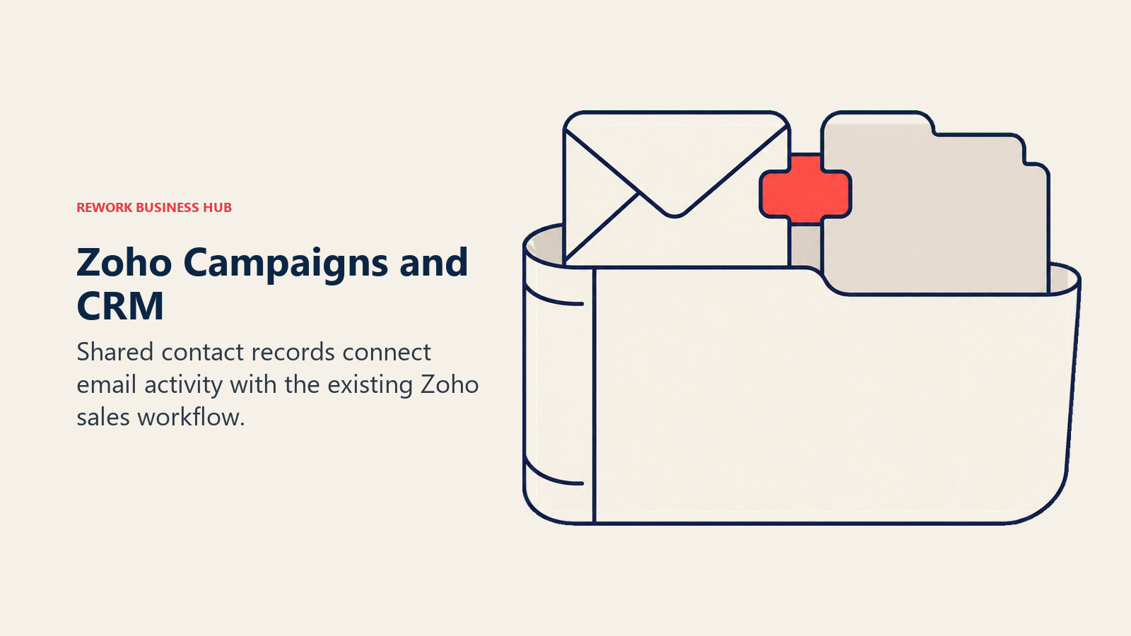 Zoho Campaigns and CRM shown with shared contact file