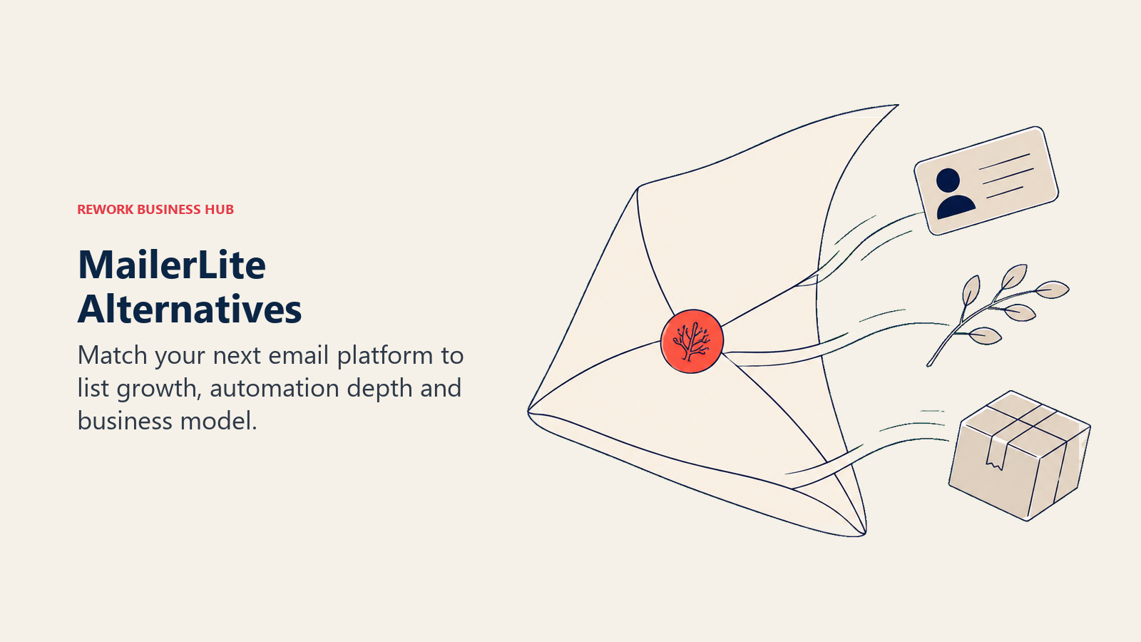 MailerLite Alternatives shown with unfolding envelope sail