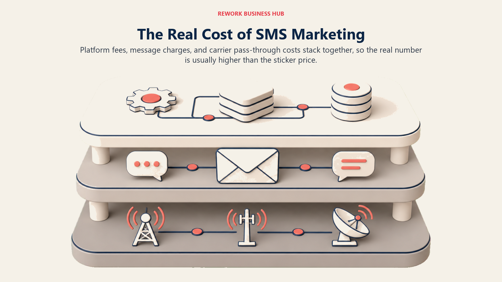 Cost structure visual for SMS marketing pricing