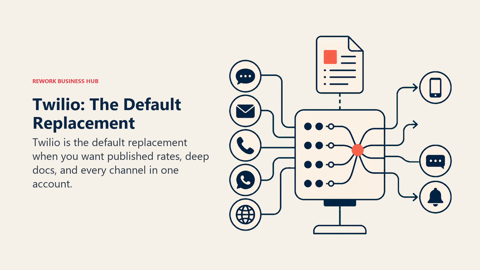 1. Twilio - the default replacement, and the only one that publishes everything supporting editorial visual