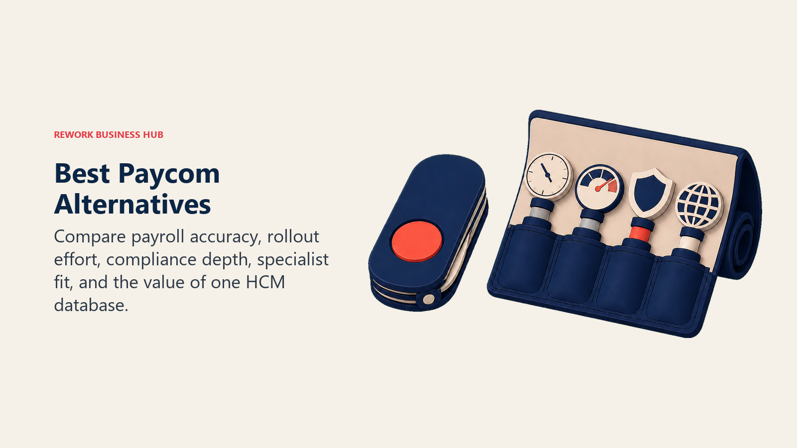 Unified payroll multitool beside specialist HCM tools for comparing Paycom alternatives