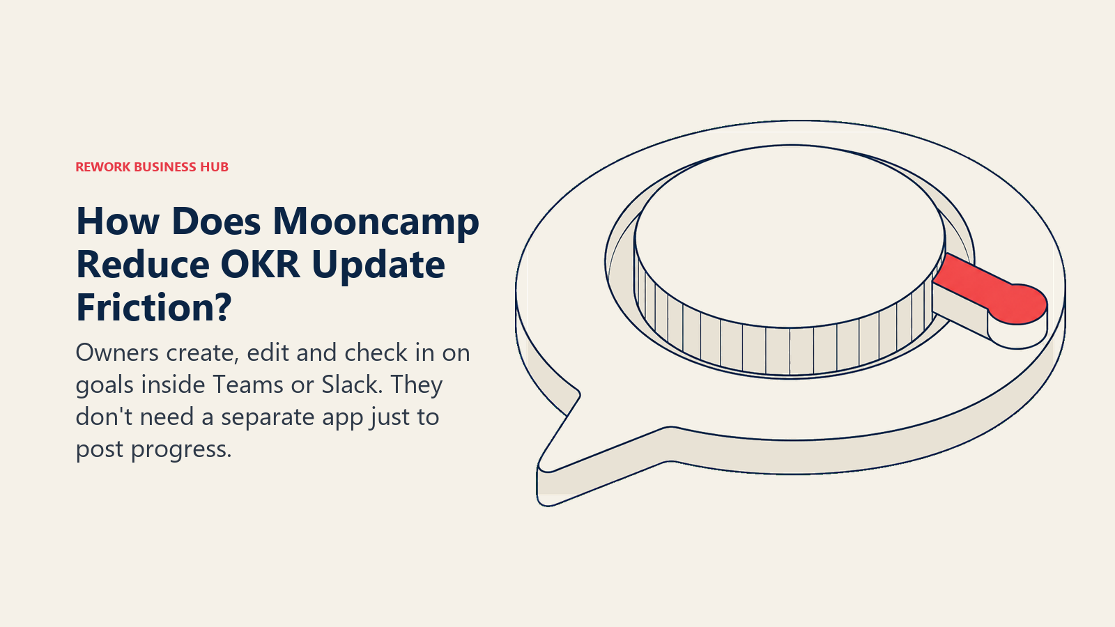 Mooncamp mantiene el mecanismo de actualización de objetivos dentro de la superficie de conversación existente del equipo