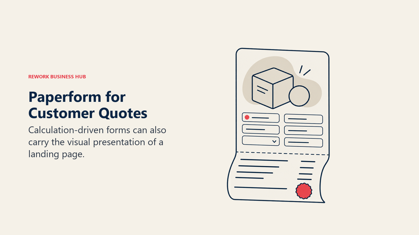 Paperform for Customer Quotes, illustrated by shopfront