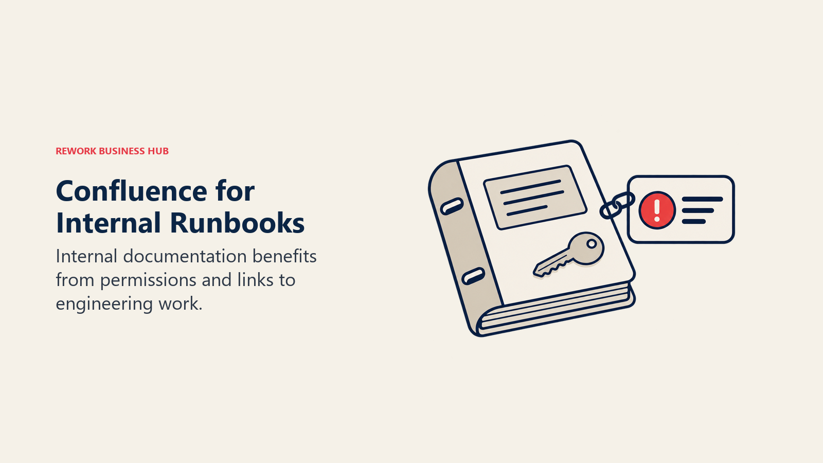 Confluence for Internal Runbooks, illustrated by governed archive