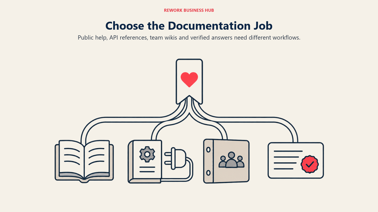 Choose the Documentation Job, illustrated by four destinations