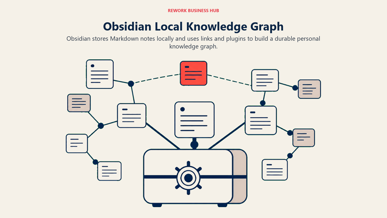 Obsidian Local Knowledge Graph illustrated with local note vault with graph constellation