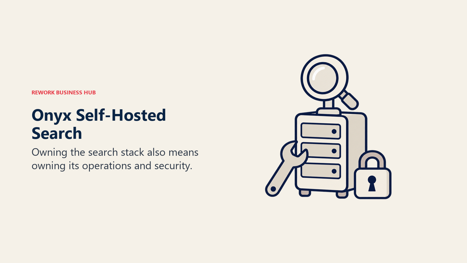 Onyx Self-Hosted Search, illustrated by server ownership