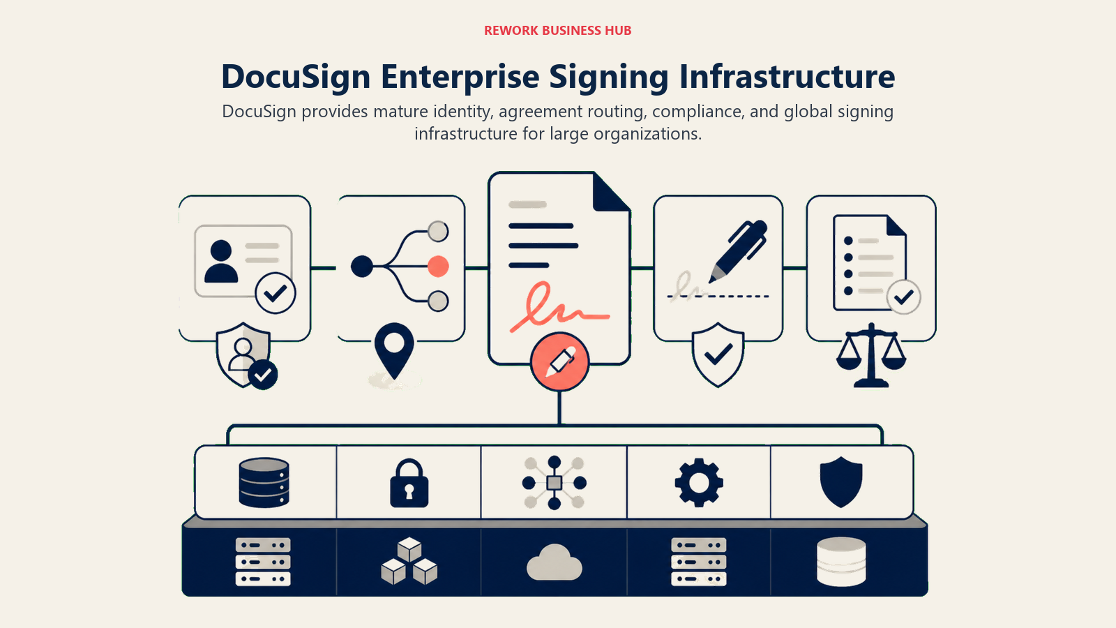 DocuSign Enterprise Signing Infrastructure illustrated with enterprise signing infrastructure layers