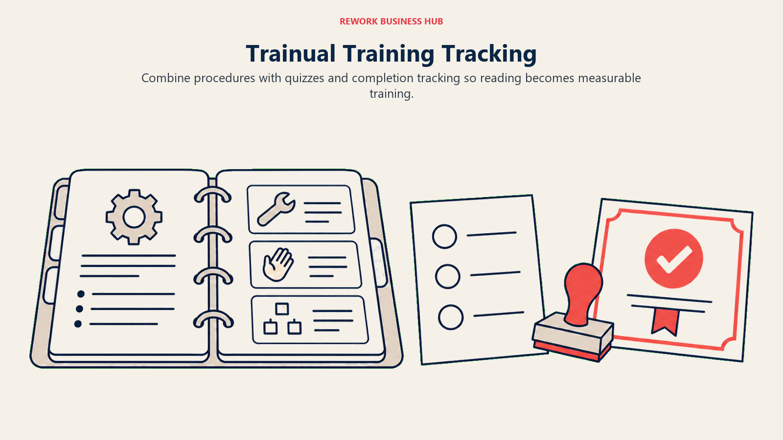 Trainual Training Tracking: Combine procedures with quizzes and completion tracking so reading becomes measurable training.