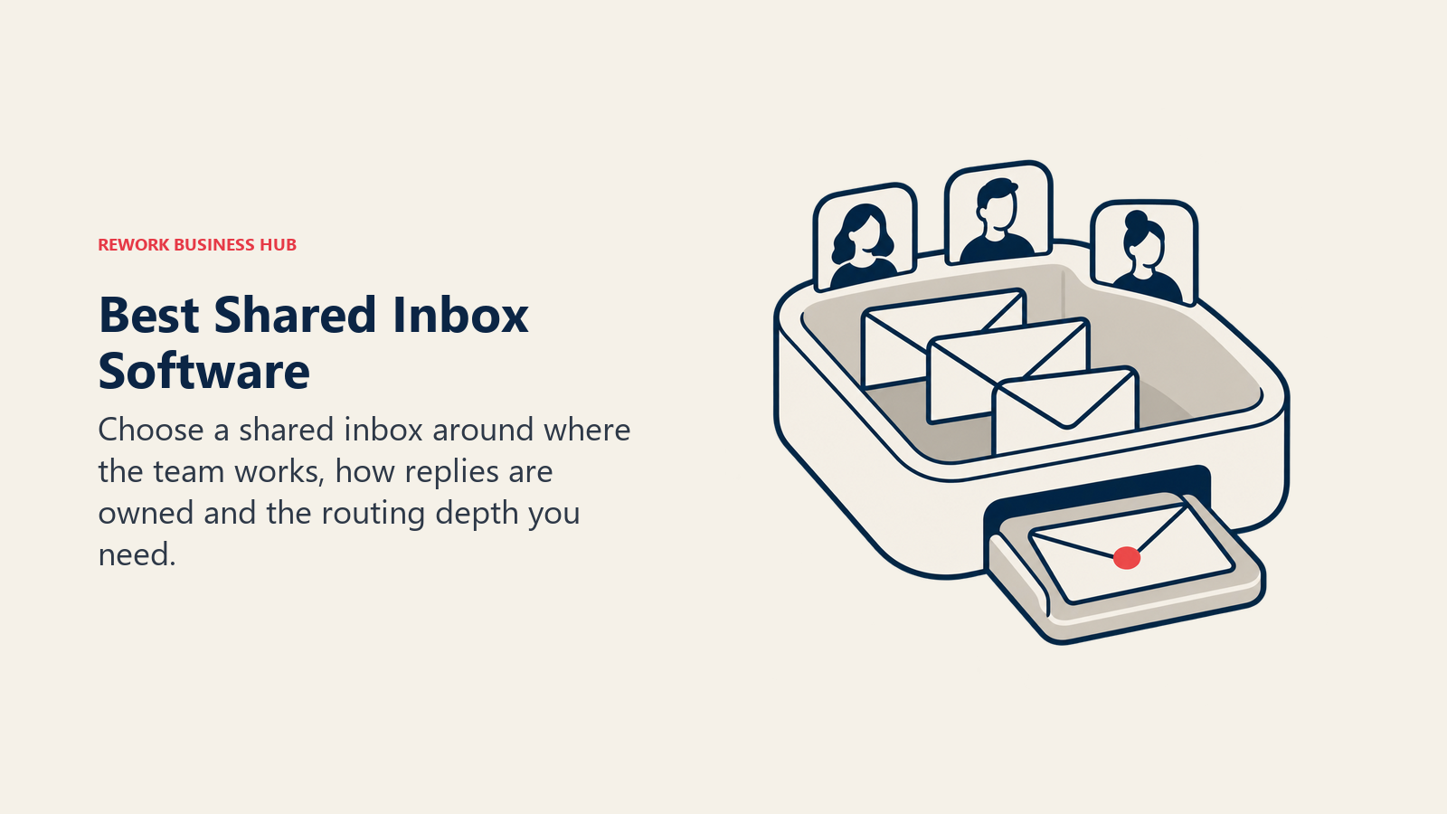 Best Shared Inbox Software represented by shared letter tray with owner tabs