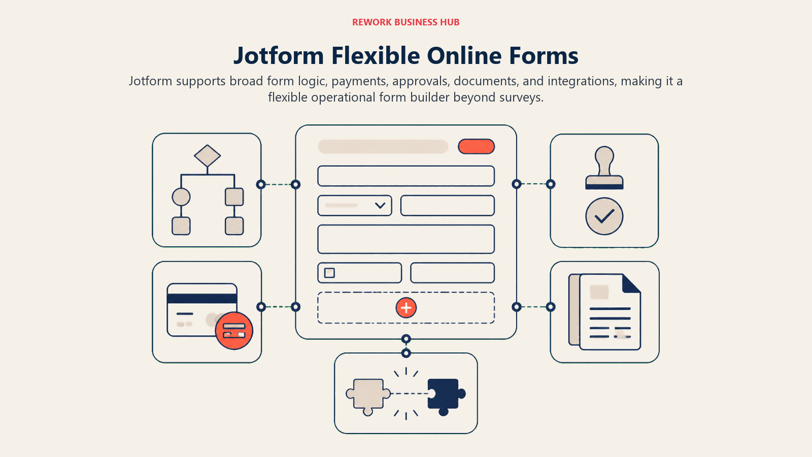 Jotform Flexible Online Forms illustrated with modular form toolkit