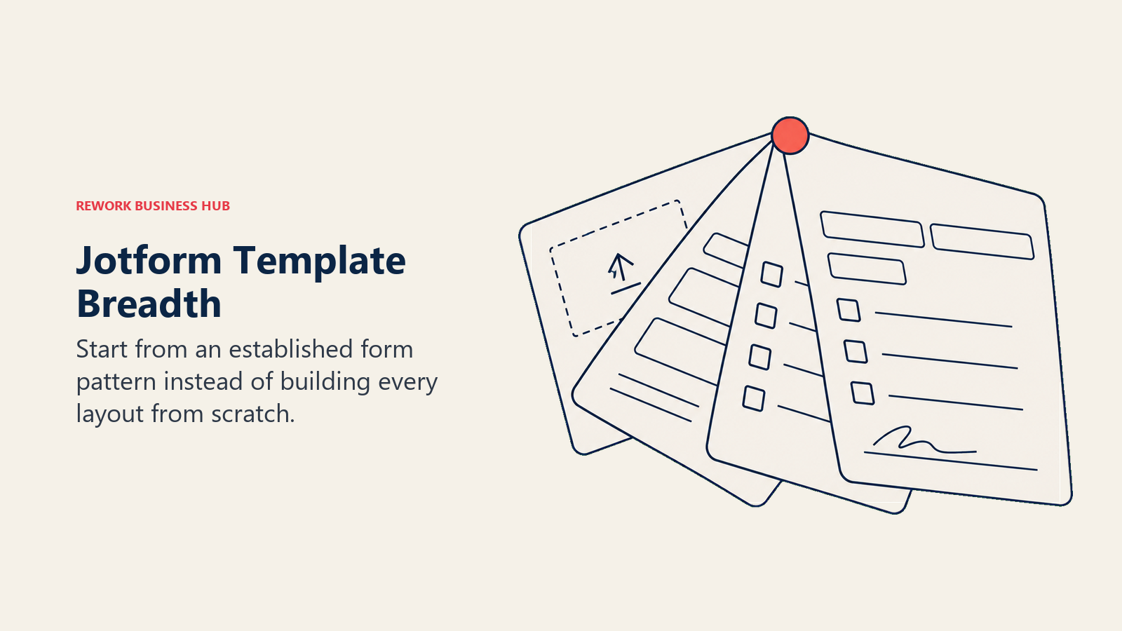 Jotform Template Breadth: Start from an established form pattern instead of building every layout from scratch.