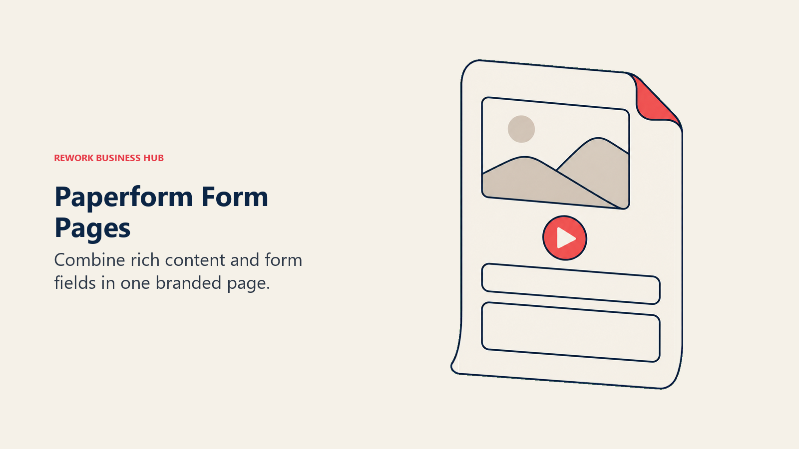 Paperform Form Pages: Combine rich content and form fields in one branded page.