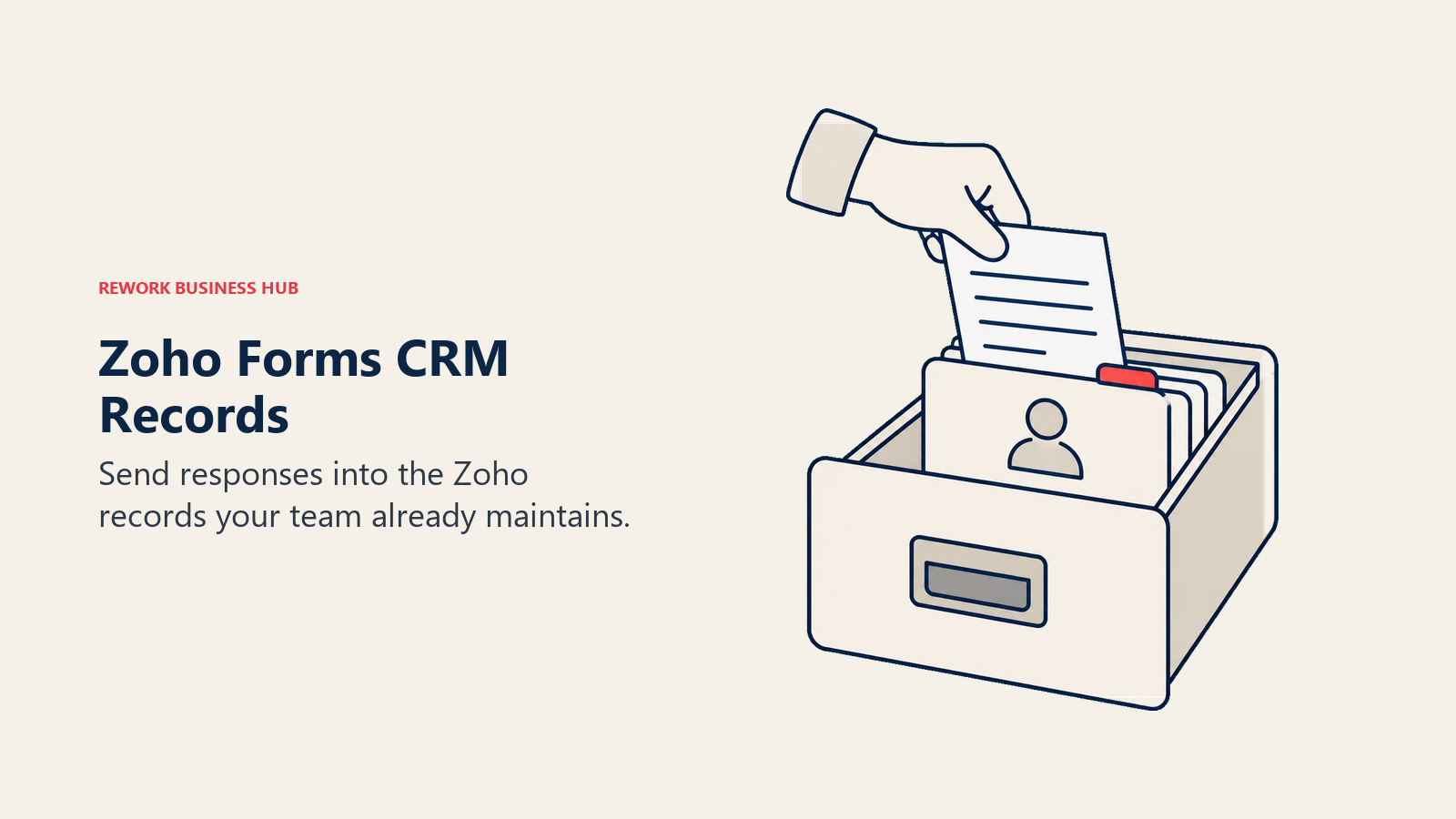 Zoho Forms CRM Records: Send responses into the Zoho records your team already maintains.