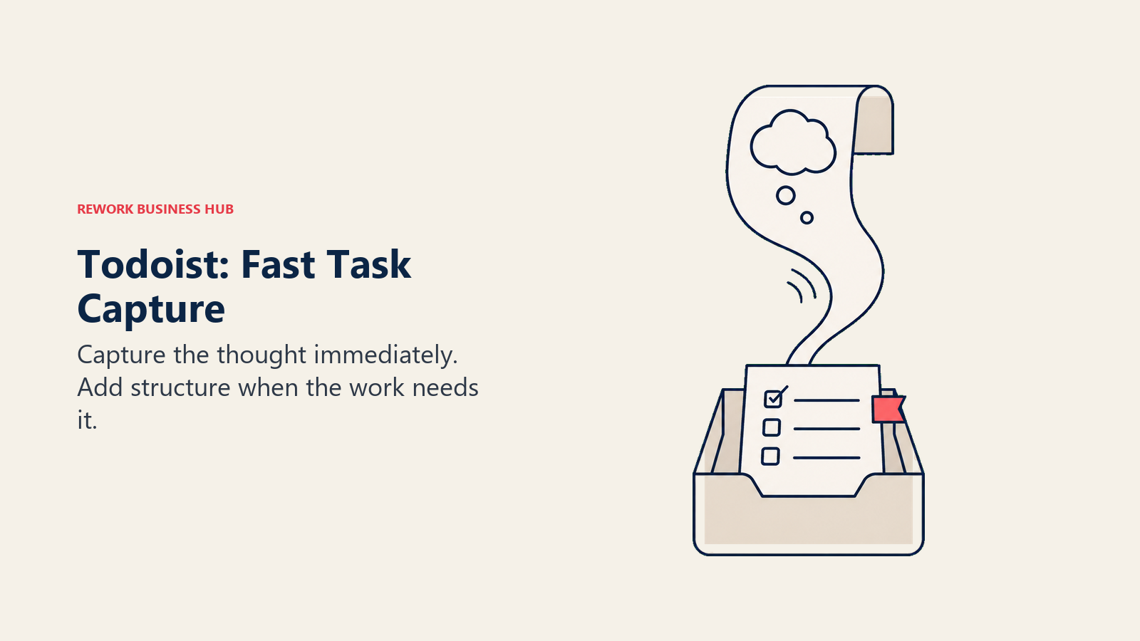 A loose task enters a shared inbox, illustrating Todoist task capture.