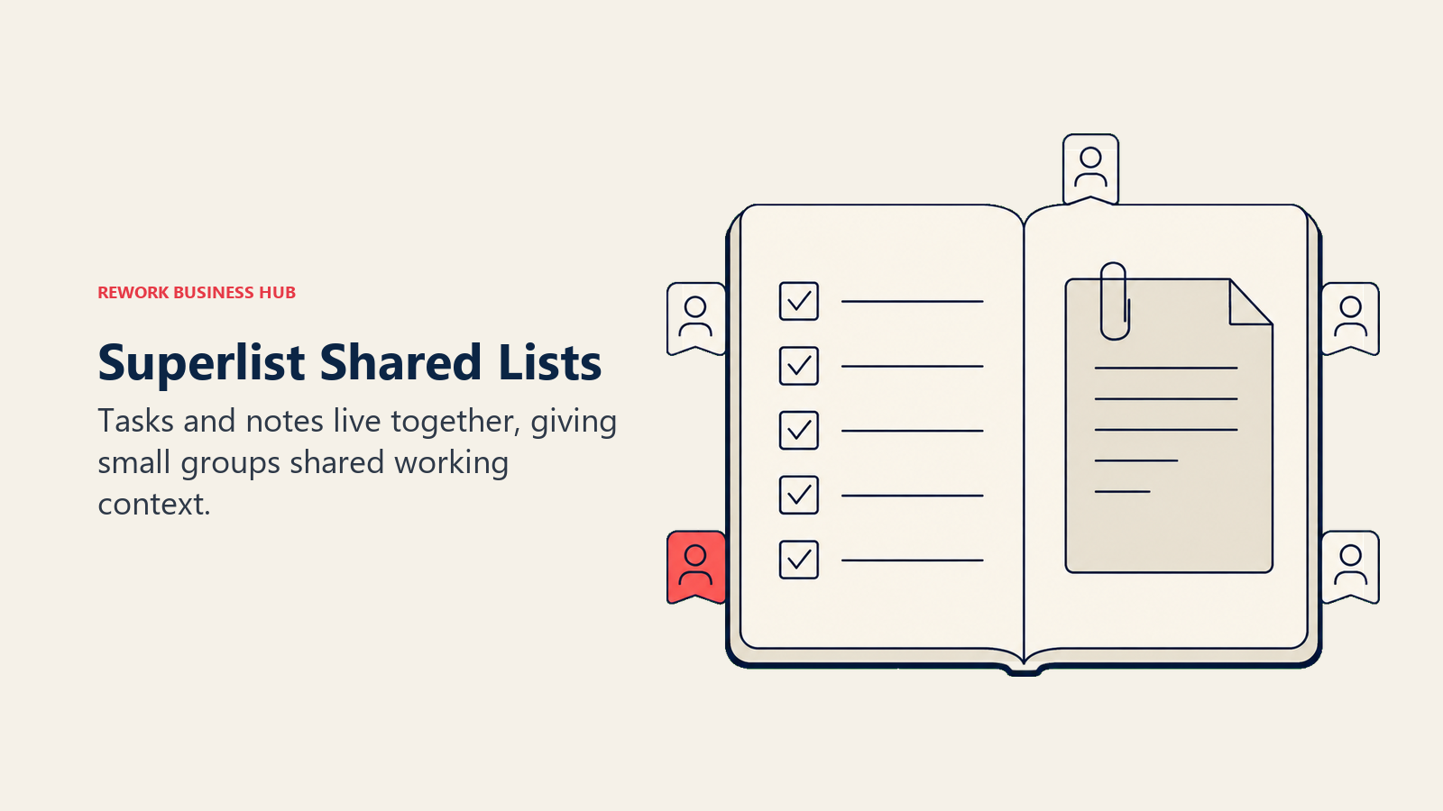 Superlist Shared Lists: Tasks and notes live together, giving small groups shared working context.