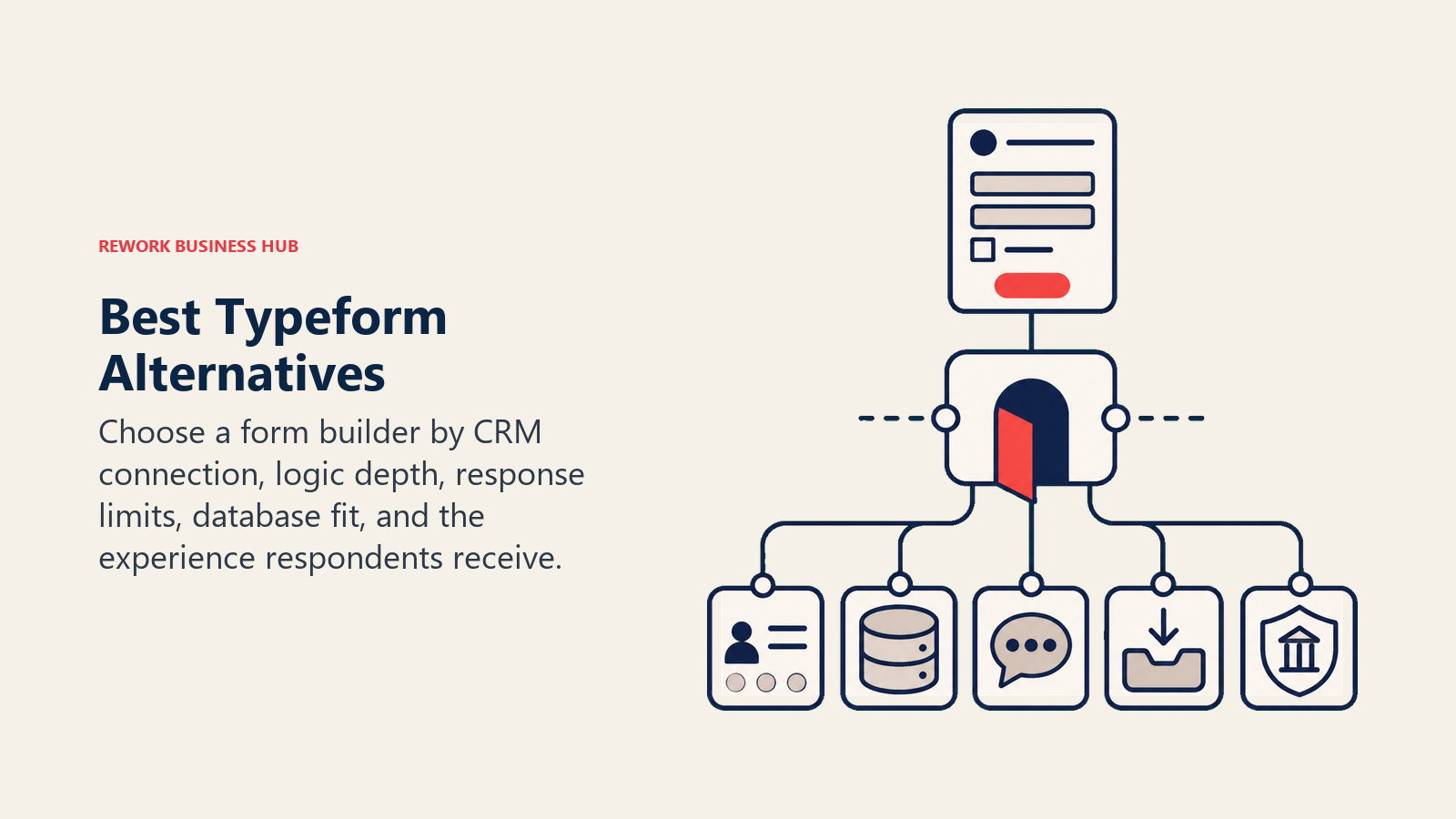 Best Typeform Alternatives illustrated with form gateway with five different response routes