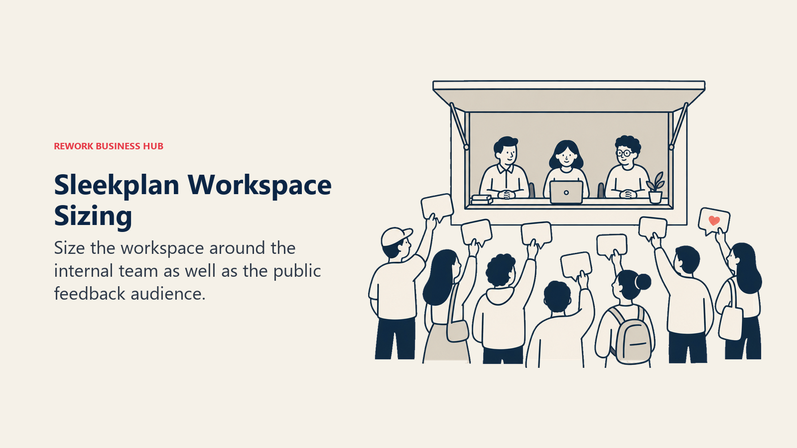 Internal Sleekplan team workspace receiving feedback from its public audience