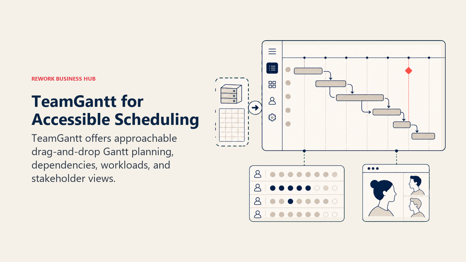 TeamGantt for Accessible Scheduling: friendly Gantt timeline