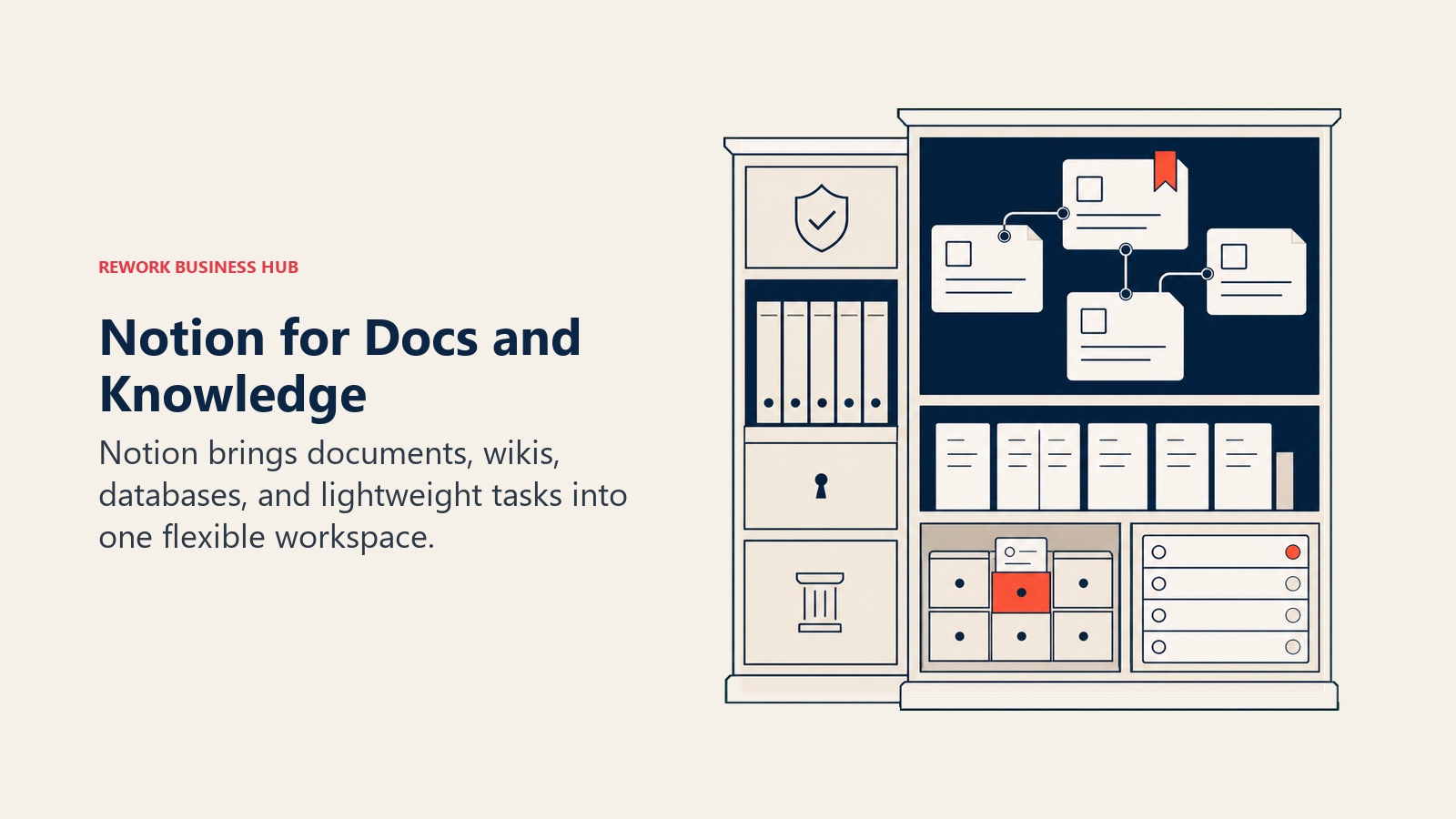 Notion for Docs and Knowledge: docs-first knowledge cabinet