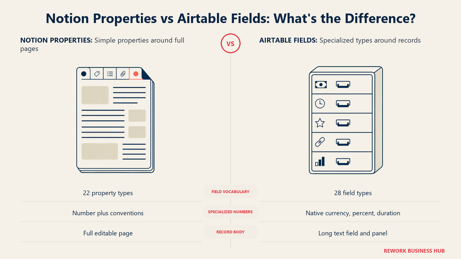 Notion Properties vs Airtable Fields: What's the Difference?