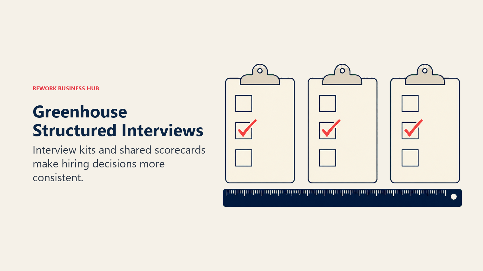 Matching interview checklists align against a shared measurement standard