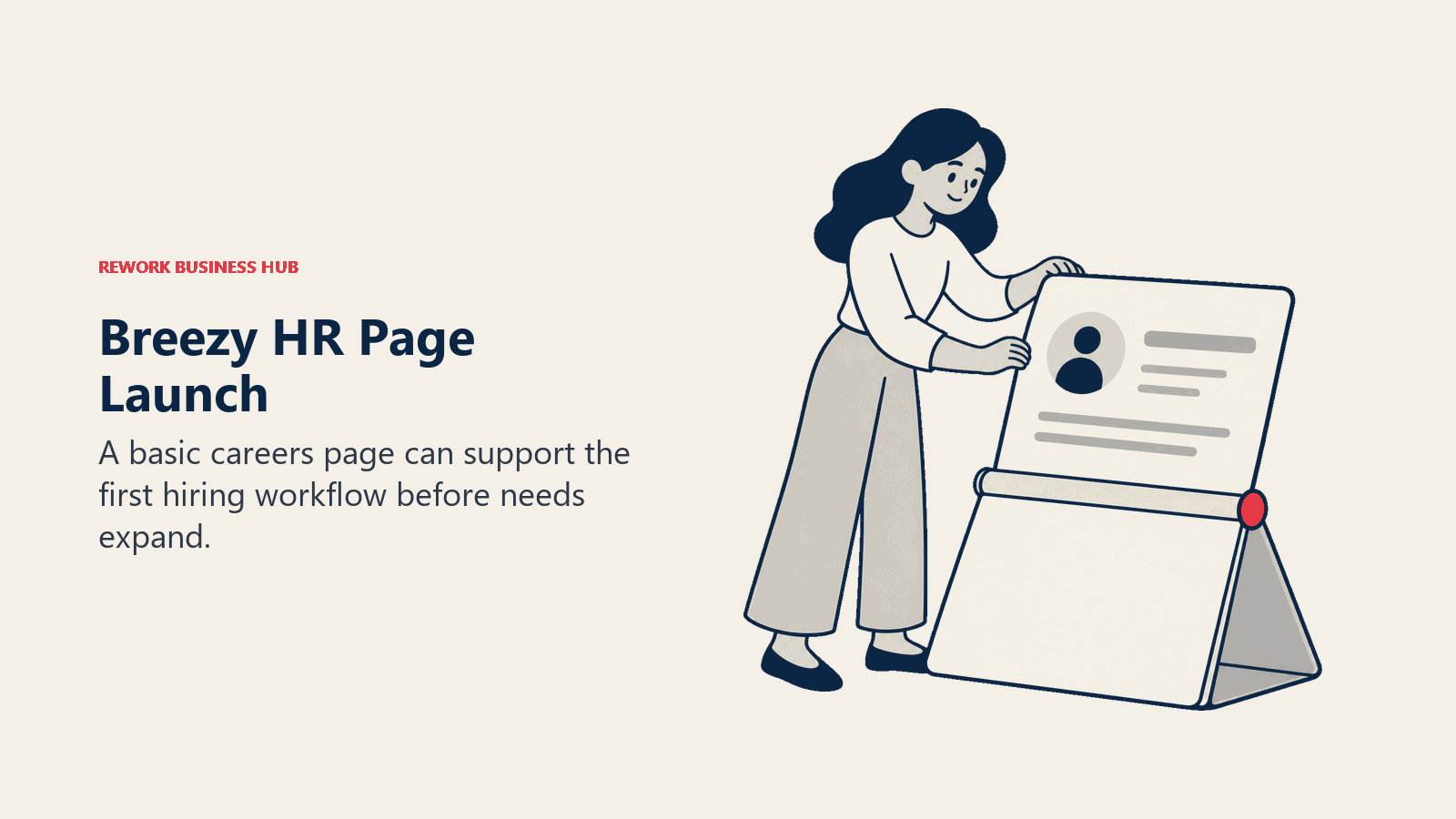 Breezy HR Page Launch illustrated by folding sign