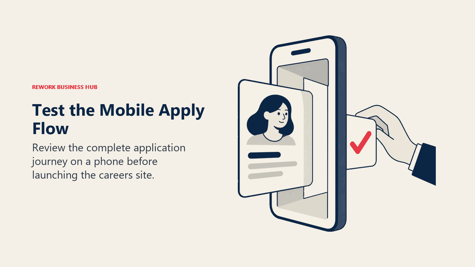 Test the Mobile Apply Flow illustrated by phone passage