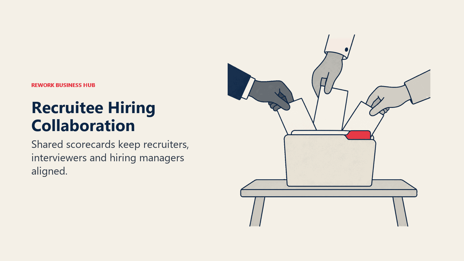 Recruitee Hiring Collaboration illustrated by shared folder