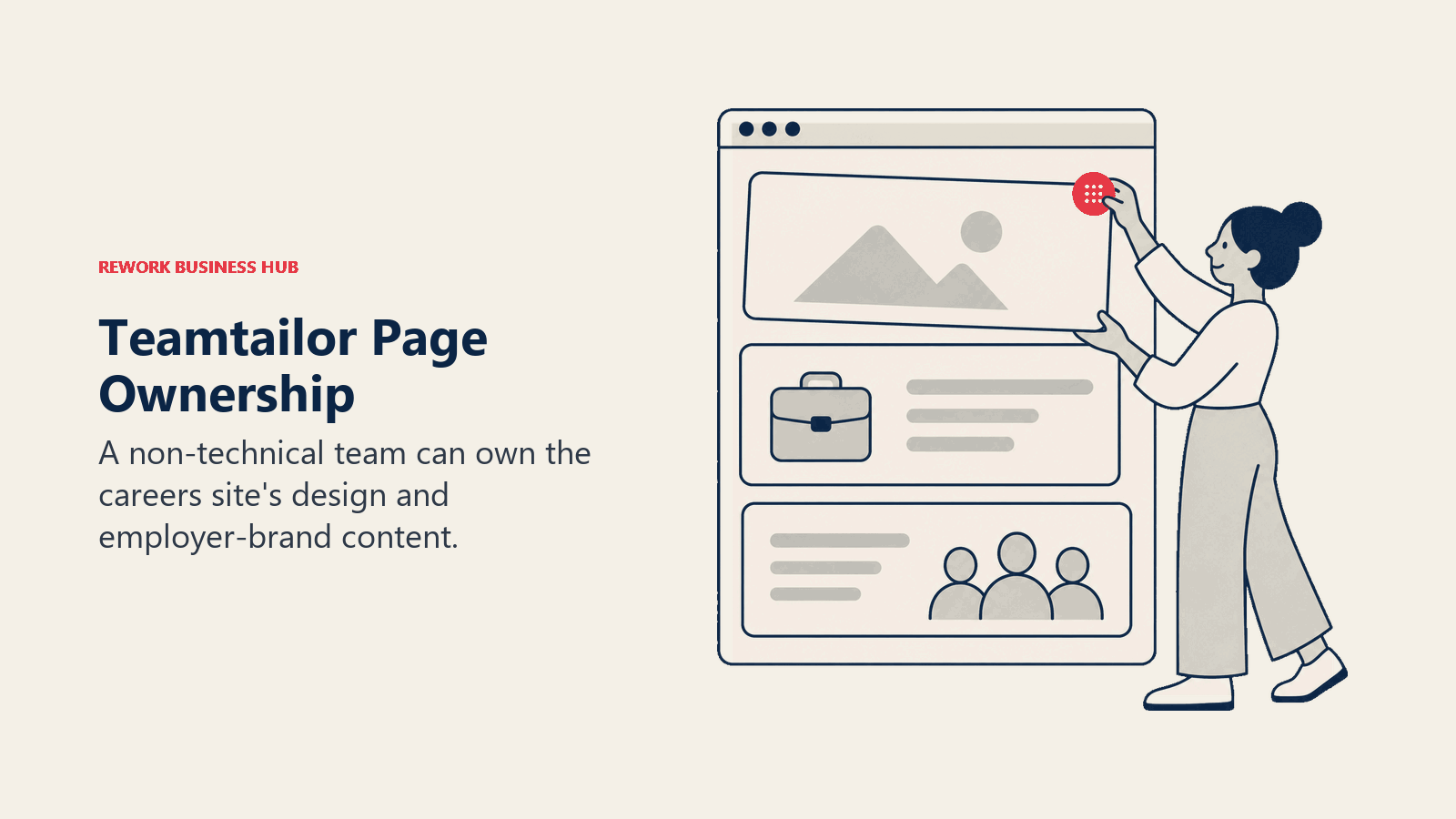 Teamtailor Page Ownership illustrated by modular page