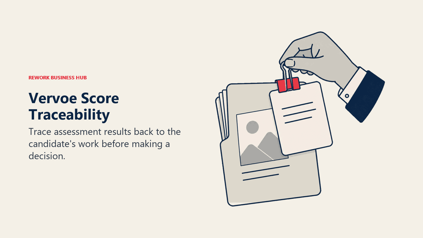 Vervoe Score Traceability illustrated by evidence attachment
