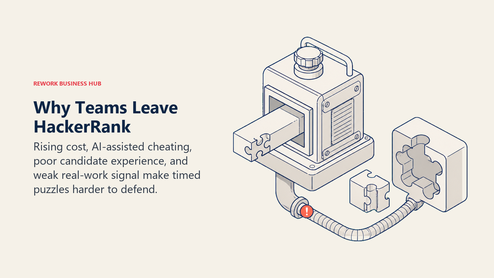 Timed coding puzzle checkpoint with a concealed AI input and an output that fails to fit a real-work engineering socket