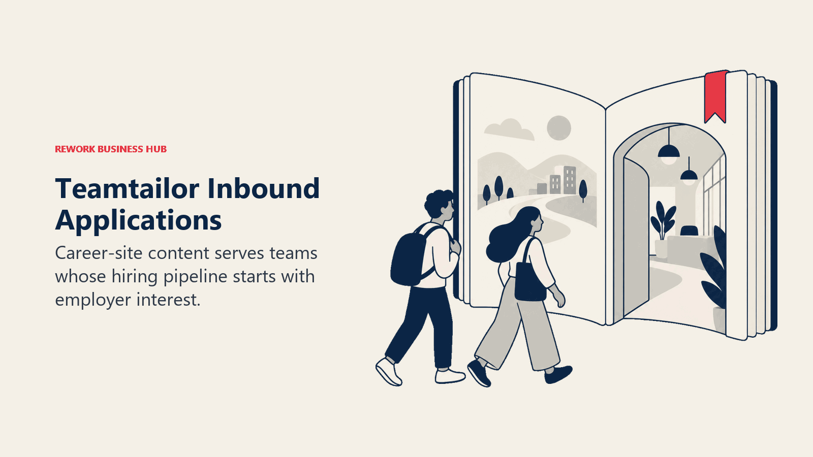 Teamtailor Inbound Applications illustrated by story book entrance