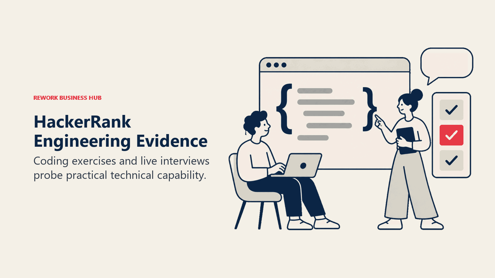 HackerRank Engineering Evidence illustrated by editor and tests