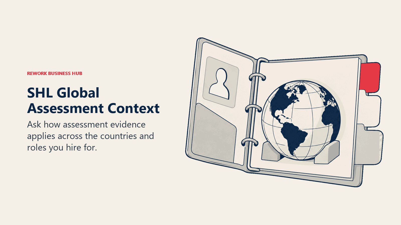 SHL Global Assessment Context illustrated by research globe