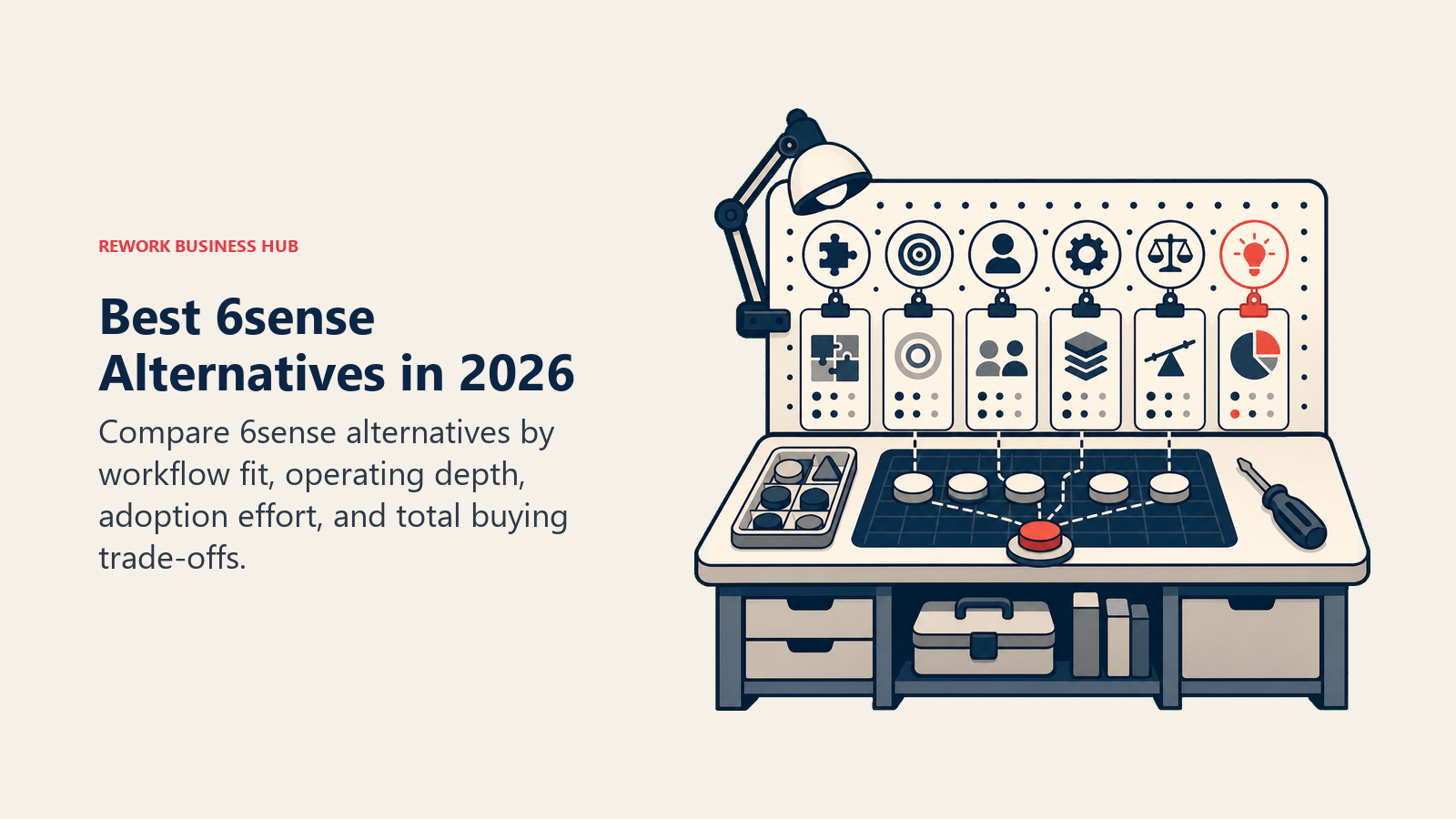 Best 6sense Alternatives in 2026 shown with a buyer evaluation workbench