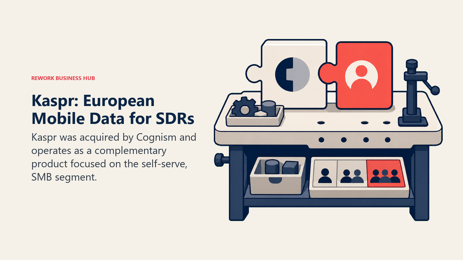 Kaspr: European Mobile Data for SDRs shown with a buyer evaluation workbench